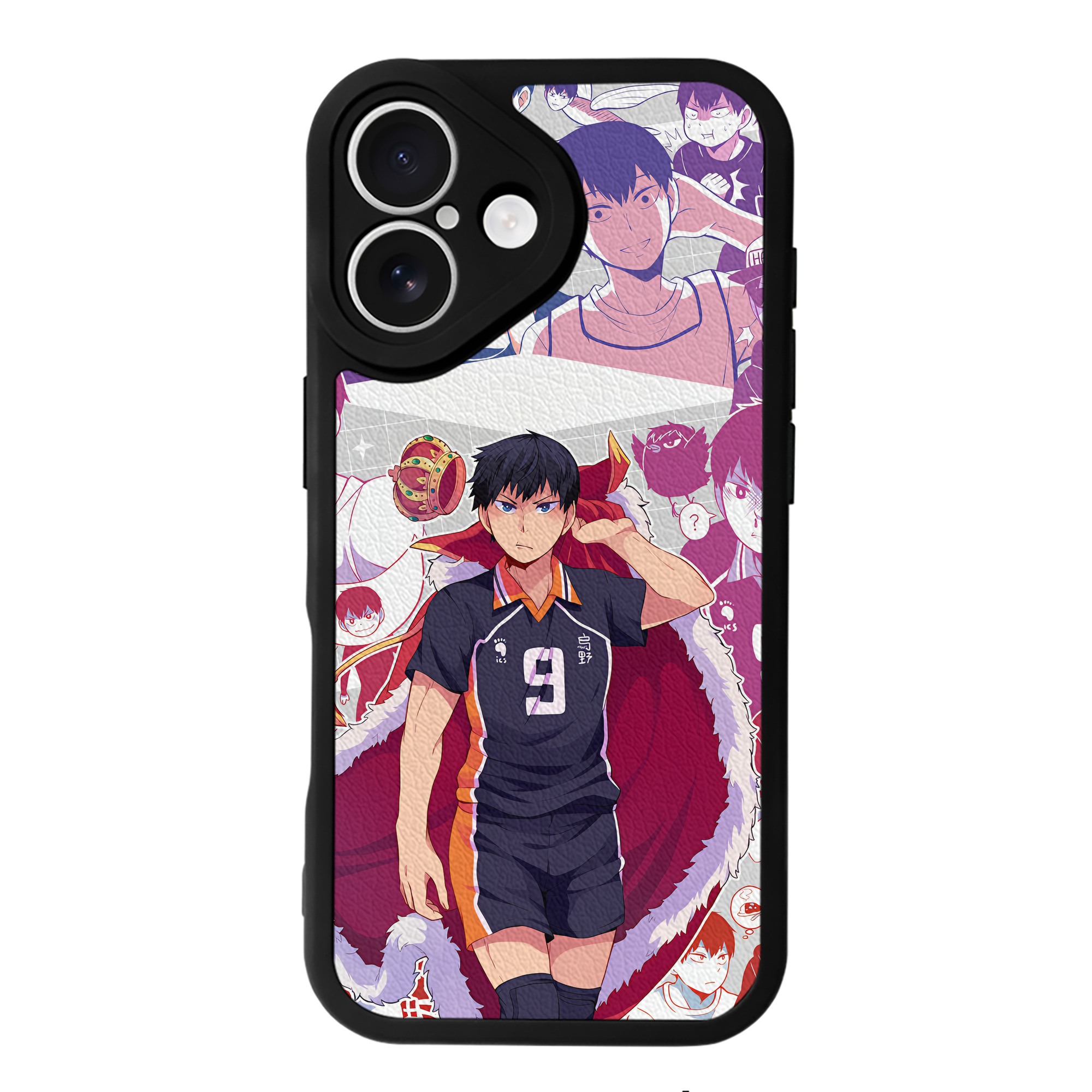 （画像用） ハイキュー!! Haikyu!! 【iPhone 16シリーズ対応】シリコンスマホケース（レザー調） 材質：シリコン